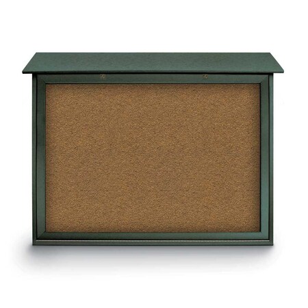 United Visual Products Indoor Enclosed Combo Board, 48"x36", White Frame/Black Porc & Cloud UVCB4836W-BLKPORC-CLOUD
